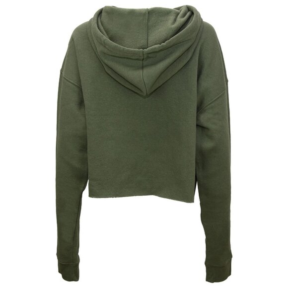 Wild Fable Olive Green Cropped Hoodie Sweatshirt. Size Small - Picture 3 of 4